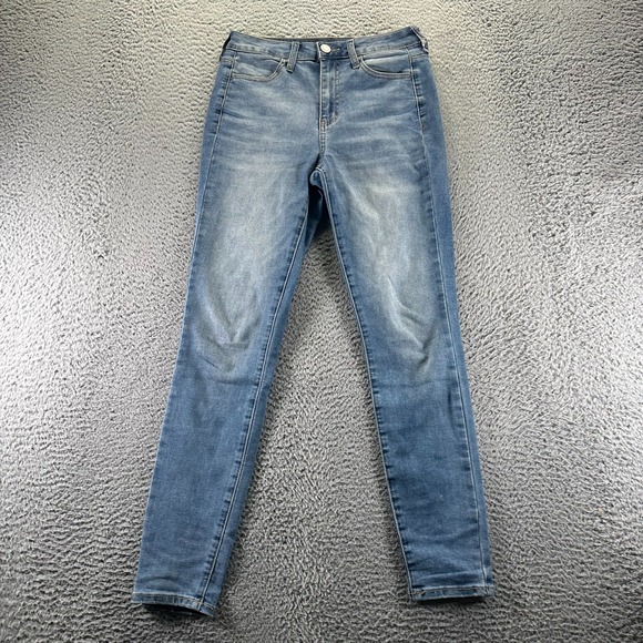 SO Denim - SO Goods for Life Jeans Womens 7 Blue Cotton Denim Jegging Hi-Rise Faded Stretch